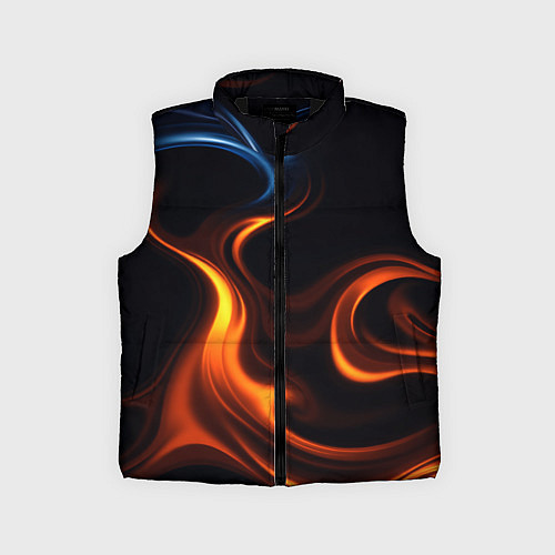 Детский жилет The color is fire orange / 3D-Черный – фото 1