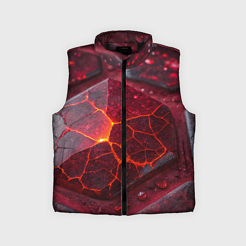 Детский жилет Горящие рубины / 3D-Черный – фото 1