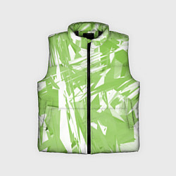 Детский жилет Color white green