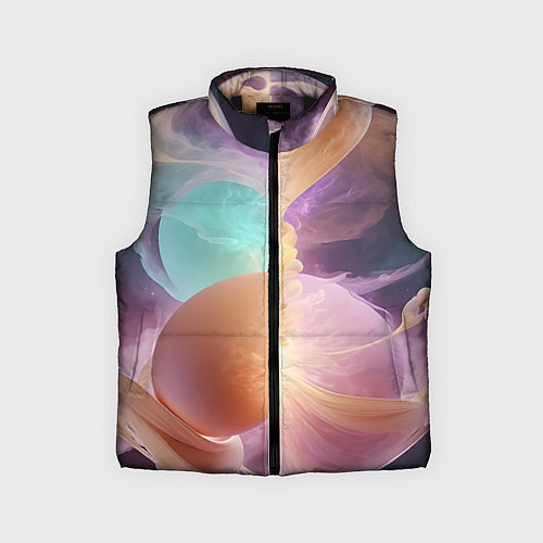 Детский жилет Космическая круглая абстракция / 3D-Черный – фото 1