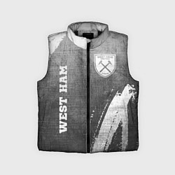 Детский жилет West Ham - grey gradient вертикально