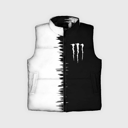 Детский жилет Monster energy штрихи красок / 3D-Черный – фото 1