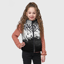 Детский жилет Гранж каллиграфия, цвет: 3D-черный — фото 2