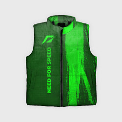 Детский жилет Need for Speed - green gradient по-вертикали