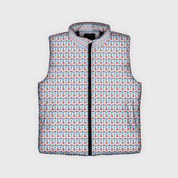 Детский жилет Красно-синие фигуры на белом фоне