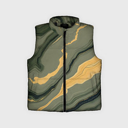 Детский жилет Оливковый мрамор