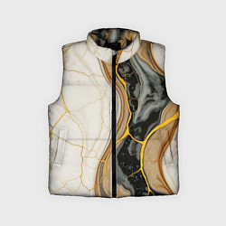 Детский жилет Золотистые прожилки в мраморе