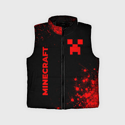 Детский жилет Minecraft - red gradient вертикально, цвет: 3D-черный