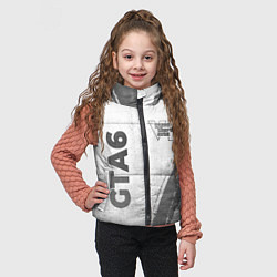 Детский жилет GTA6 - white gradient вертикально, цвет: 3D-черный — фото 2