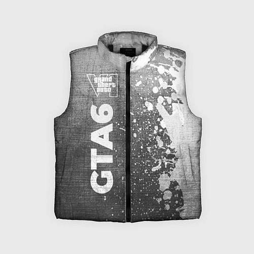 Детский жилет GTA6 - grey gradient по-вертикали / 3D-Черный – фото 1