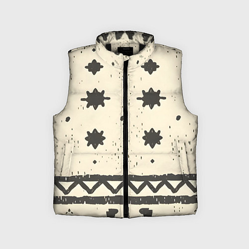 Детский жилет Африканские примитивные узоры / 3D-Черный – фото 1