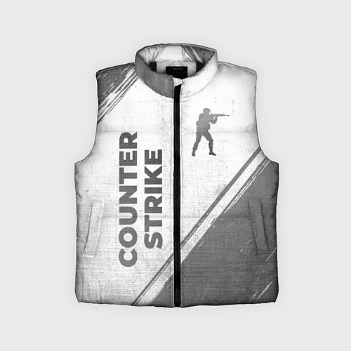 Детский жилет Counter Strike - white gradient вертикально / 3D-Черный – фото 1