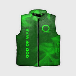 Детский жилет God of War - green gradient вертикально