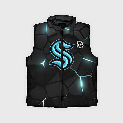 Детский жилет Сиэтл Кракен - НХЛ хоккей / 3D-Черный – фото 1