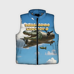 Детский жилет Bombardino Crocodillo мем, цвет: 3D-светло-серый