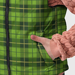 Детский жилет Зеленый тартан, цвет: 3D-черный — фото 2