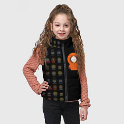 Детский жилет Южного парка Кенни, цвет: 3D-черный — фото 2
