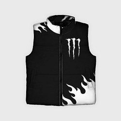 Детский жилет Monster energy белый огонь