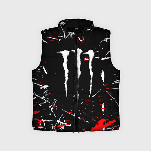 Детский жилет Monster energy штрихи / 3D-Черный – фото 1