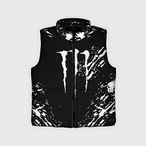 Детский жилет Monster energy white splash / 3D-Черный – фото 1