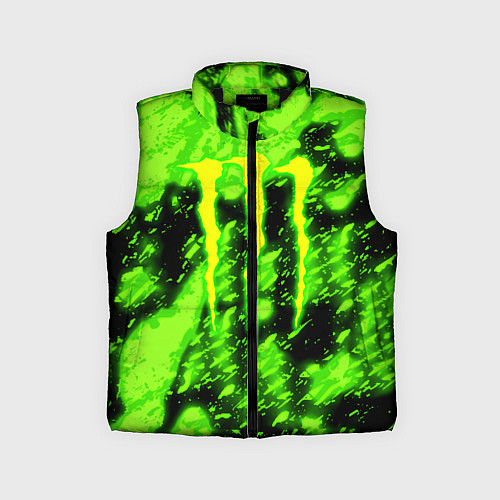 Детский жилет Monster energy кислотное лого / 3D-Черный – фото 1