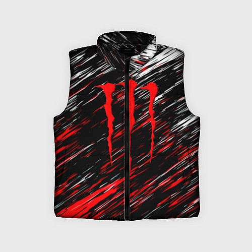 Детский жилет Monster energy полосы красок / 3D-Черный – фото 1
