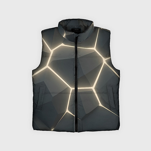 Детский жилет Объемные серые плиты / 3D-Черный – фото 1
