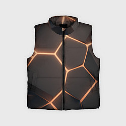 Детский жилет Серая текстура из сот