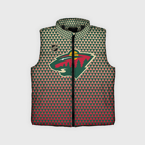 Детский жилет Миннесота Уайлд - геометрический градиент / 3D-Черный – фото 1