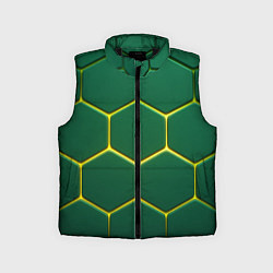 Детский жилет Зеленые плиты с желтым светом