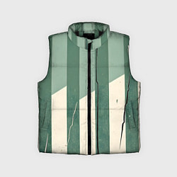 Детский жилет Зеленые полосы, цвет: 3D-черный