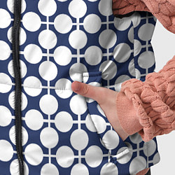 Детский жилет Серо-белый узор в клетку и горох ретро, цвет: 3D-черный — фото 2