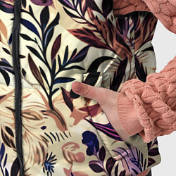 Детский жилет Цветочный светло-коричневый с листьями, цвет: 3D-черный — фото 2