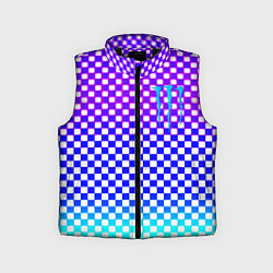 Детский жилет Monster шахматная клетка градиент