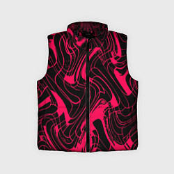 Детский жилет Чёрно-розовый абстрактные линии