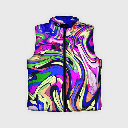 Детский жилет Абстракция пластика синий / 3D-Черный – фото 1