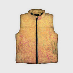 Детский жилет Абстракция - yellow and red old wall, цвет: 3D-черный