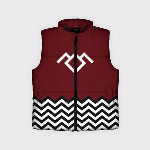 Детский жилет Твин Пикс - лого / 3D-Черный – фото 1