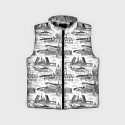 Детский жилет Питер и корюшка, цвет: 3D-черный