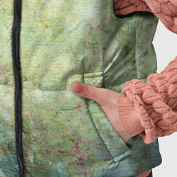 Детский жилет Абстракция - faded spots on a green background, цвет: 3D-черный — фото 2