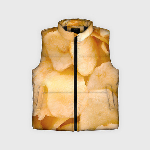 Детский жилет Чипсы текстура / 3D-Черный – фото 1