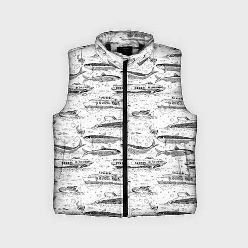 Детский жилет Корюшка и водный транспорт / 3D-Черный – фото 1