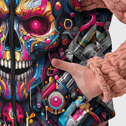 Детский жилет Art cyber skull - ai art fantasy, цвет: 3D-черный — фото 2