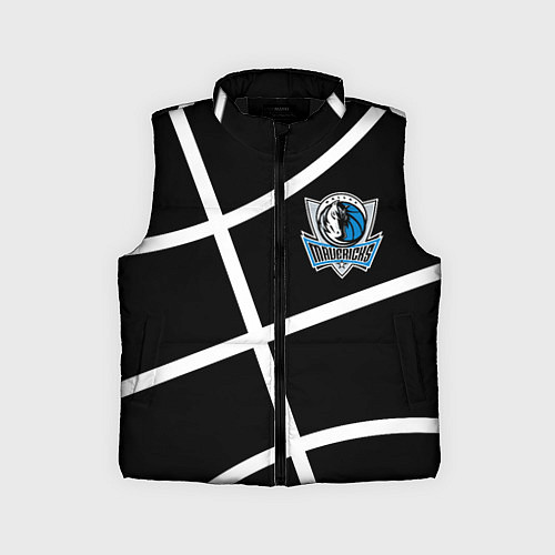 Детский жилет Даллас Маверикс - текстура черного мяча / 3D-Черный – фото 1