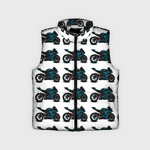 Детский жилет Motorbike blue / 3D-Черный – фото 1