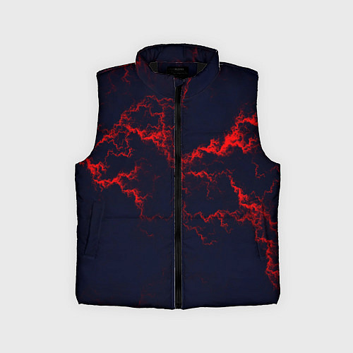 Детский жилет Lightning red glow / 3D-Черный – фото 1