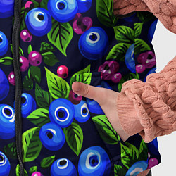 Детский жилет Лесные ягоды орнамент - фруктовый дизайн паттерн, цвет: 3D-черный — фото 2