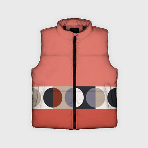 Детский жилет Луна Малевича розовый томат / 3D-Черный – фото 1