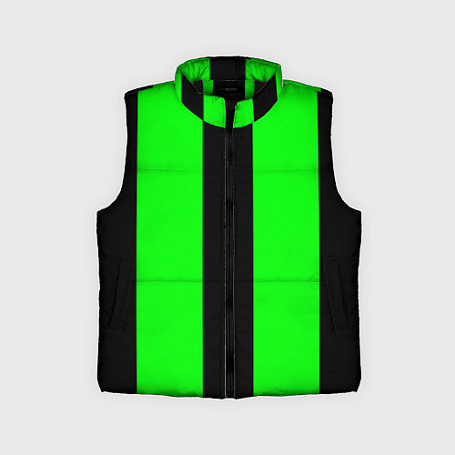 Детский жилет Color green black line / 3D-Черный – фото 1