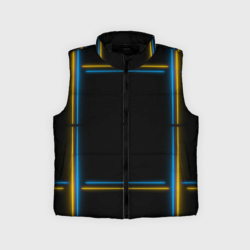 Детский жилет Neon yellow light blue / 3D-Черный – фото 1